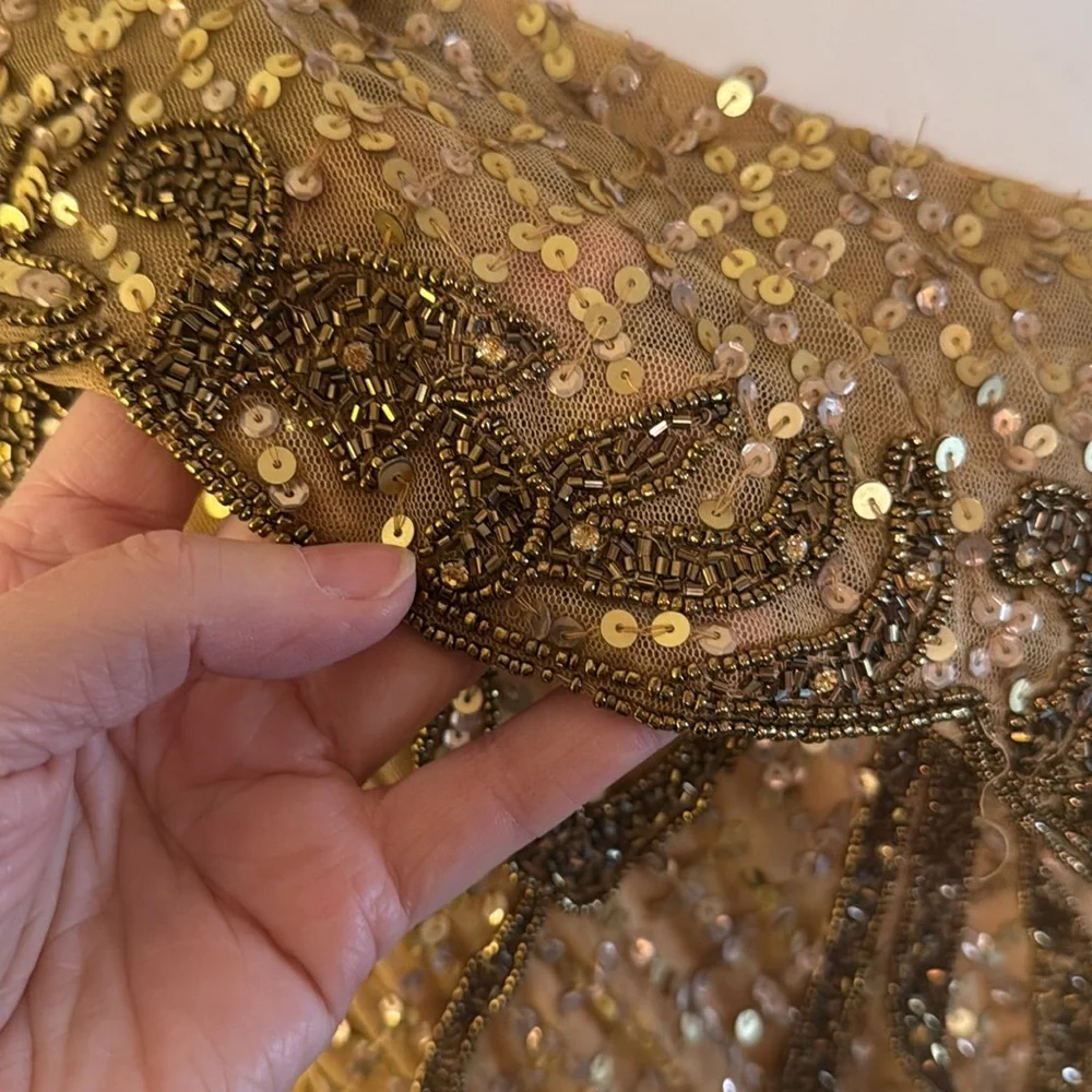 Mac Duggal Gold One Shoulder Dress - Picture 7 of 16